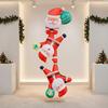 Inflatable Decoration with Three Santa Figures Tall 2.4 M Christmas Festive