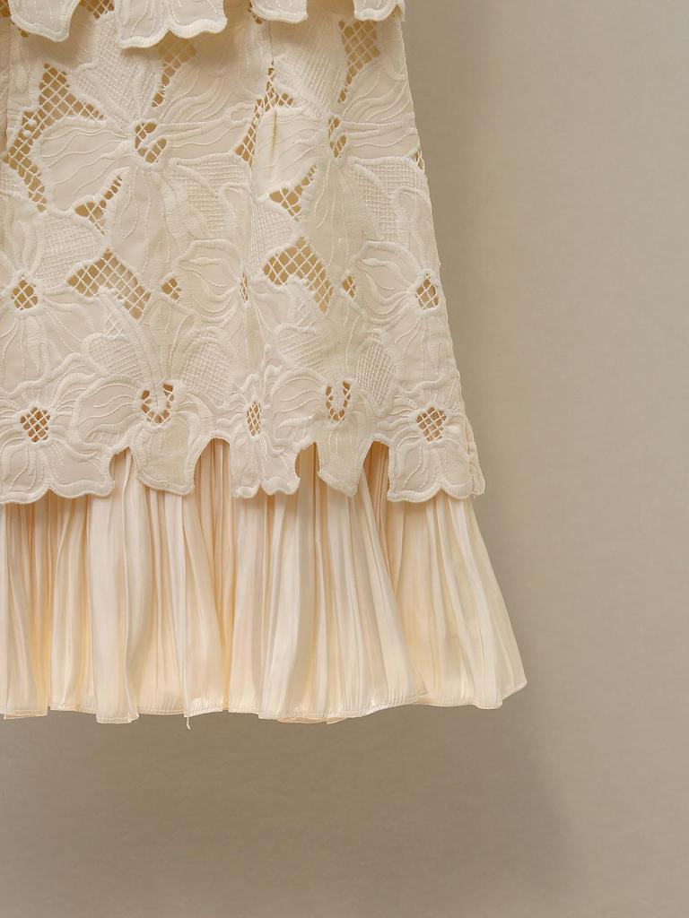 S Family Autumn New Sleeveless French Embroidery Vest Dress for Women