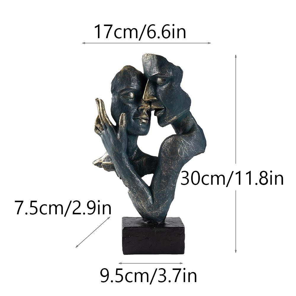 

Premium Abstract Art Couple Figure Sculpture Mask Resin Good Craft Home Use Decoration Durable Durable Useful Useful