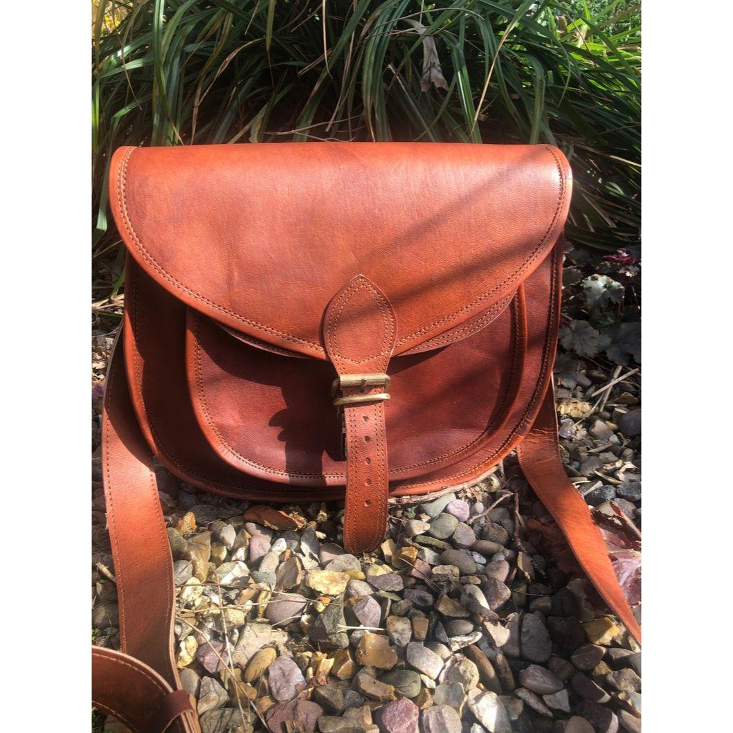 Большая кожаная седельная сумка — фото 8