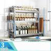 Stainless Steel 3-Tier Kitchen Countertop Spice Rack