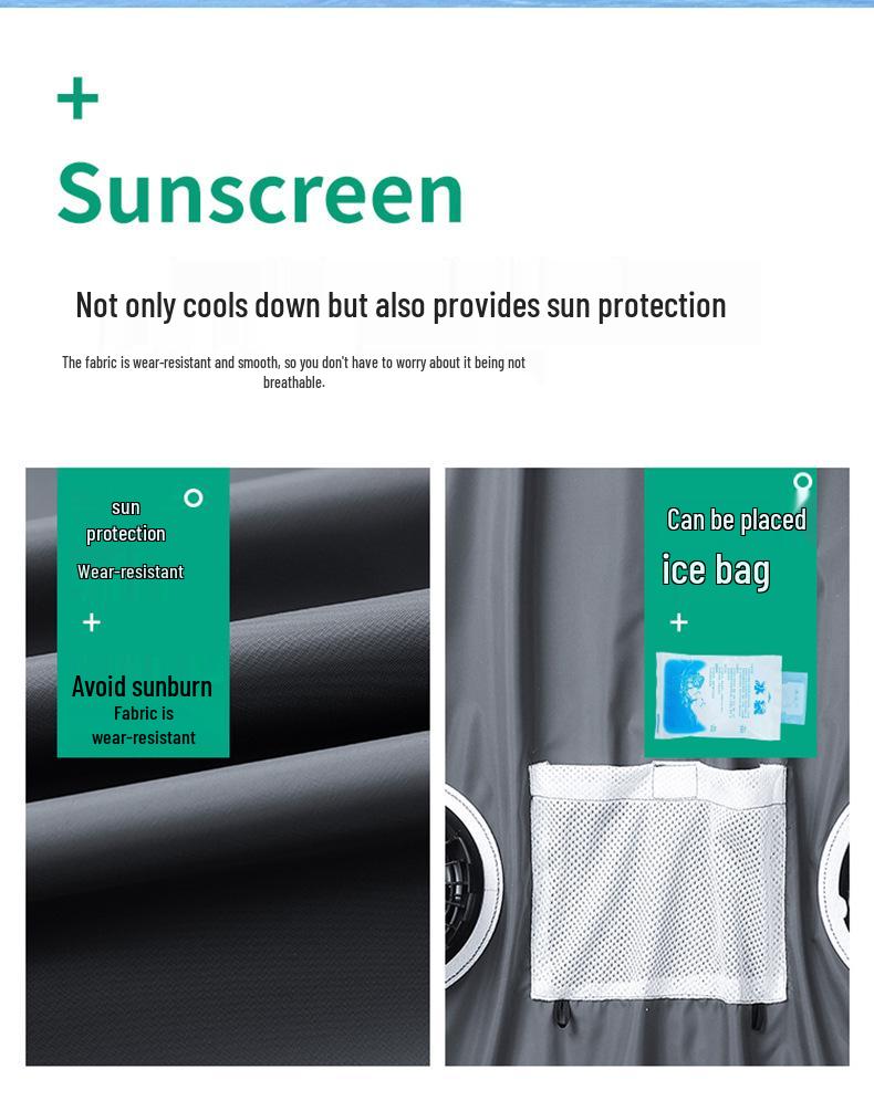 Summer Cooling Air-Conditioned Vest with Fan for Outdoor Heatstroke Prevention