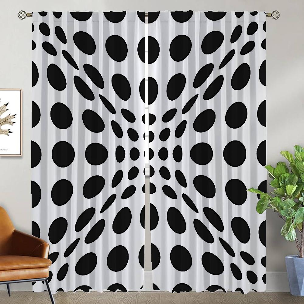 Elegant Art Room Curtains Living Tulle Bedroom Shades Partition Halloween Decoration Home Interior Curtain Polyester Ideal For Area