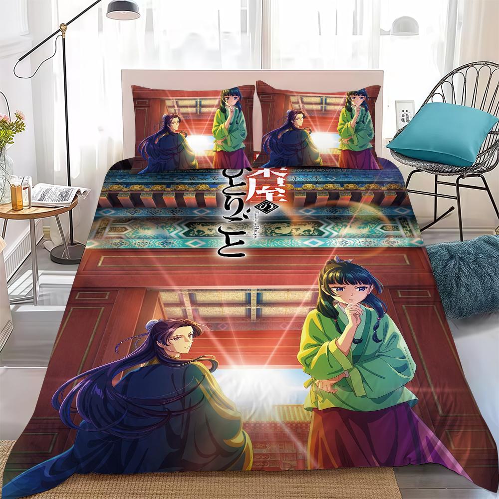The Apothecary Diaries Duvet Cover Set Home Style Bedding Soft Laundry Polyester Bed 3 Piece Set Student Dormitory Gift