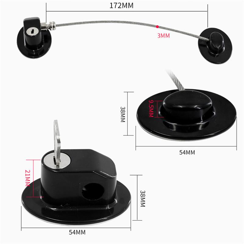 Lot de 6 chaînes de sécurité pour fenêtre, câble de verrouillage, limiteur de sécurité multifonctionnel pour fenêtre, porte, protection pour la sécurité des bébés