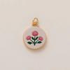 Flower Series Necklace Pendant Colorful Hand-Drawn Necklace Making Connector  Charms Making