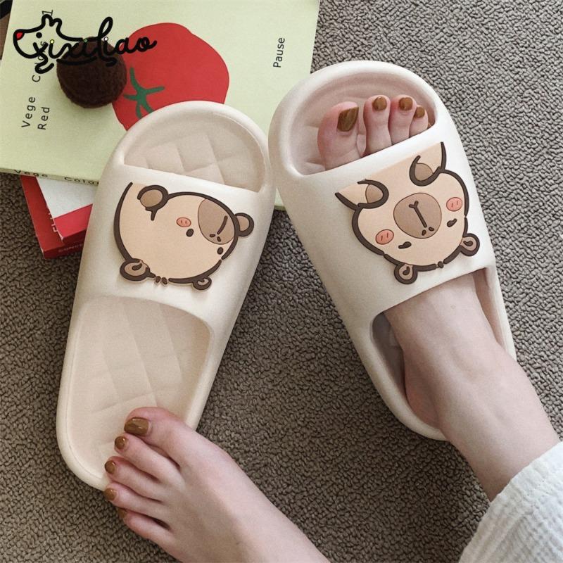 Cute Women's Shoes, Creative One-piece Sandals, Casual and Home-style Soft-soled Slippers