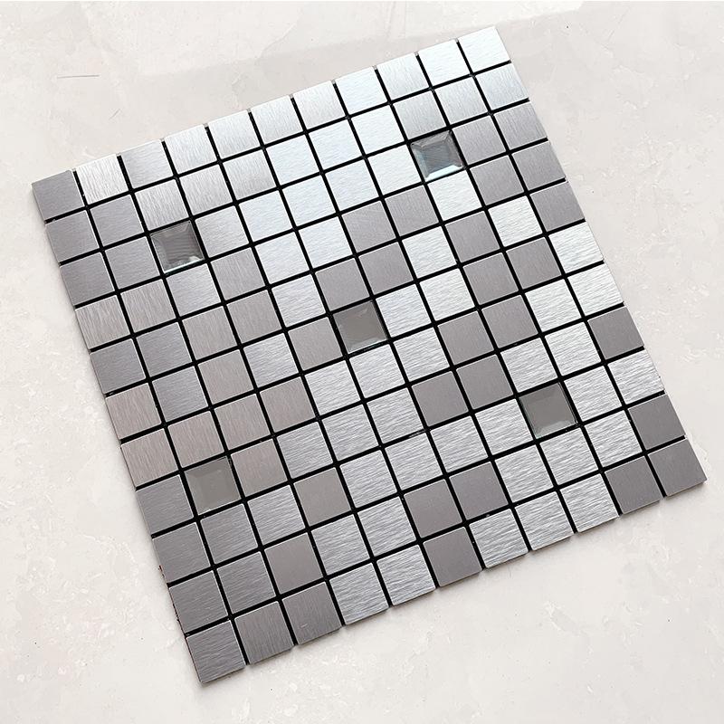 

Алюминиево-пластиковая композитная мозаика Акцентная стена Матовая металлическая стеклянная мозаика Декорация акцентной стены 30x30cm