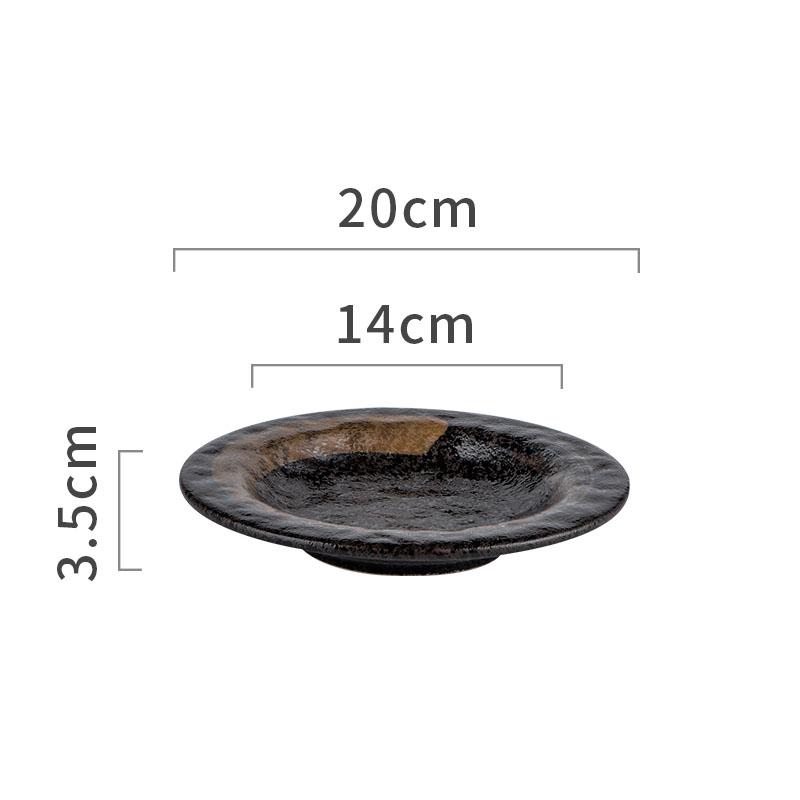 Vintage Ceramic Dinner Plate Thick Soup Plate Pasta Plate Salad Plates Dessert Dish Snack Plates Restaurant Specialty Tableware