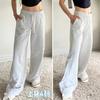Narrow sweatpants women's autumn and winter fleece thickened pendant feeling loose and thin flared wide-leg pants casual sports pants