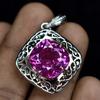 CERTIFIED 35 Ct 925 Sterling Silver Pink Tourmaline Natural Pendant Gemstone AI-07-NS