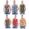Keanu Mens Camouflage Vest Top (Pack of 6)