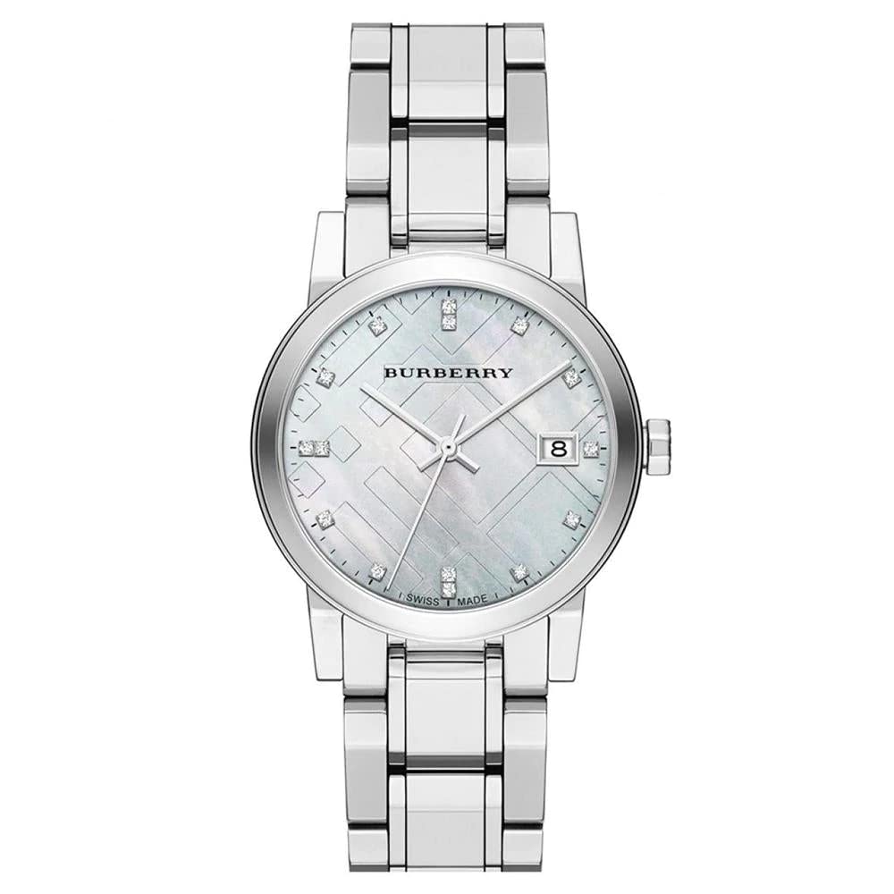 Burberry The City Diamonds Silver Dial