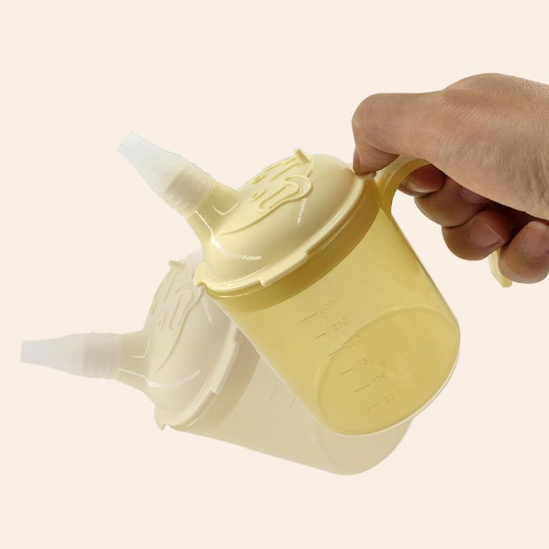 Schnabeltasse für Erwachsene, Griff aus Kunststoff, Trinkbecher, für Behinderte, ältere Menschen, auslaufsicher, Dysphagie-Tasse, Parkinsons Aids Living