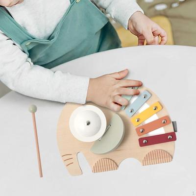 5-Ton Holz-Xylophon Schlaginstrument Tragbar Erleuchtung Kinder Musikspielzeug für Live