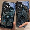 Skeleton Pendant For Oppo A79 5G 58 78 74 60 4G Reno 11F Realme GT 6 11 Note 50 10 C55 X2 Tempered Glass Black Phone Case