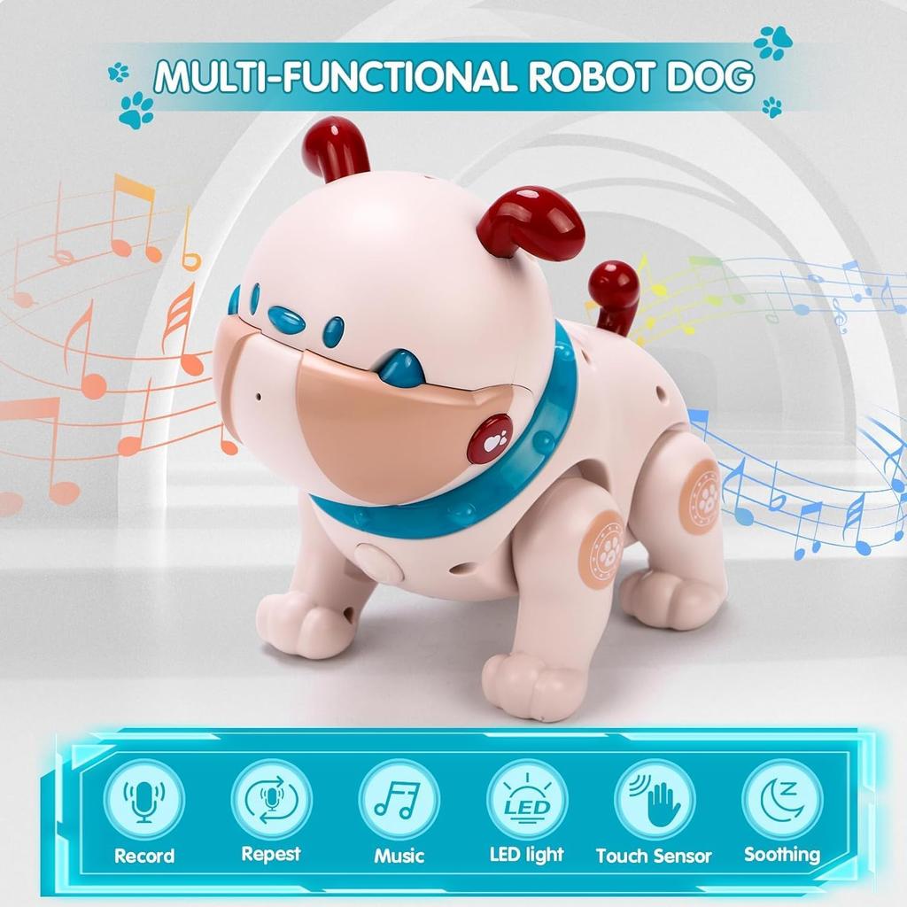 VersaMarts Dodo AI Robot Dog Toy for Kids 3+ | Voice Control, LED/Sound FX, Smart Companion | STEM Learning Birthday Gift