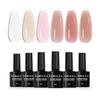 TOMICCA Gel Nail Transparent Pink Gel Nail Set, 6 Color Gels, 8ml, Compatible with UV/LED Needs, Beginners and Nail Art