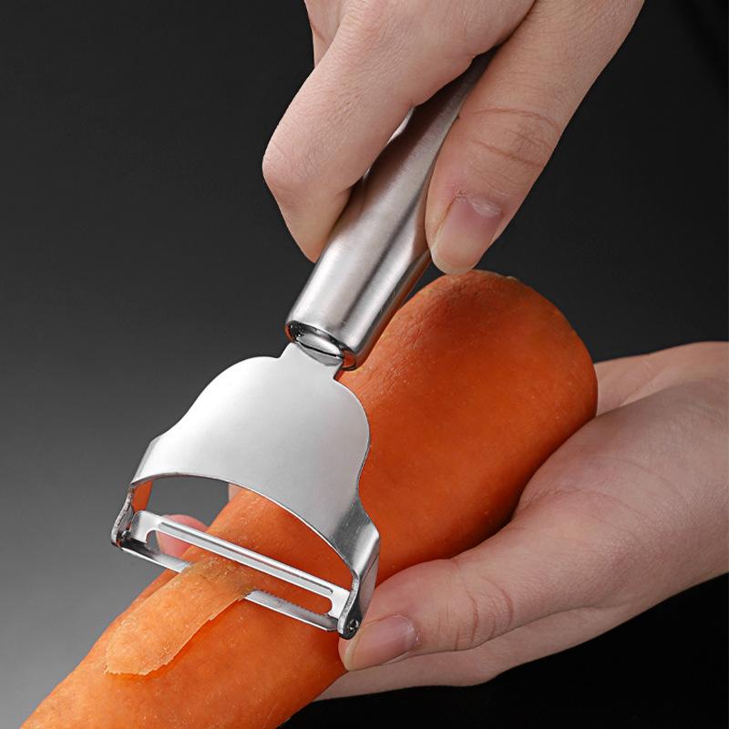 Moderner minimalistischer multifunktionaler Edelstahl-Schäler für Obst, Äpfel, Kartoffeln - Essentielles Küchen-Haushaltswerkzeug