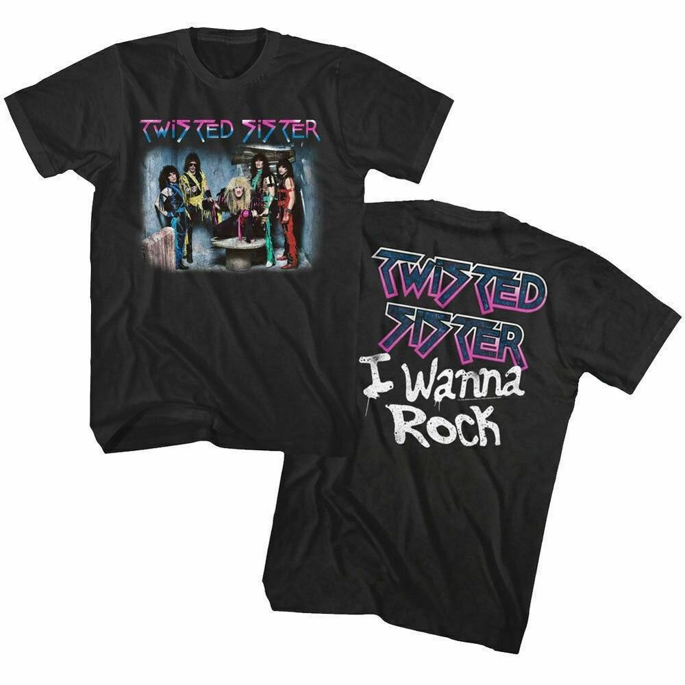 Twisted Sister I Wanna Rock Men’s T Shirt Shirt Designed For Music Fan Unisex T-Shirt L