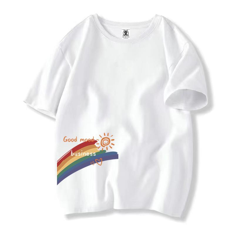 Unisex T Shirt for Women Korean Fashion Loose Teen Oversized Plus Size Tops Printed Graphic Om