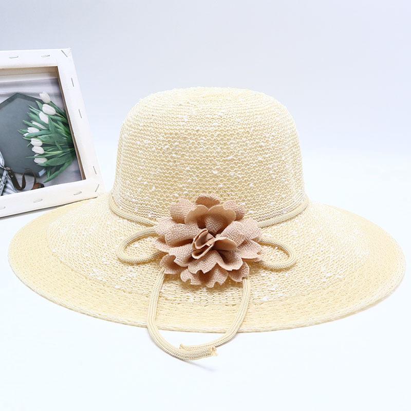 Straw Straw Hat Women's Big Eaves Beach Hat Summer Shading Sun Hat Outdoor Travel Seaside Spring and Autumn Versatile