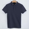 230g Double-sided Cotton Air Layer Shirt Collar Polo Shirt Men Short-sleeved T-shirt Solid Color Business Men's Polo Shirt