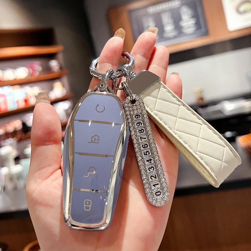 BYD Key Cover - Compatible with Dolphin, Han, Song, Qin, Yuan Plus DMI, Song Pro Max, Speed, Sharp, Han EV, Destroyer 05.