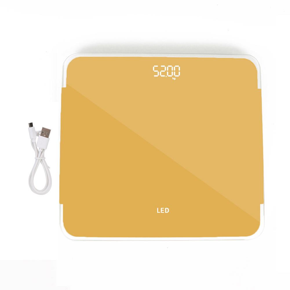 

Electric Digital Weight Body LED Display Scale High Precision USB Charging Scale Rose Gold