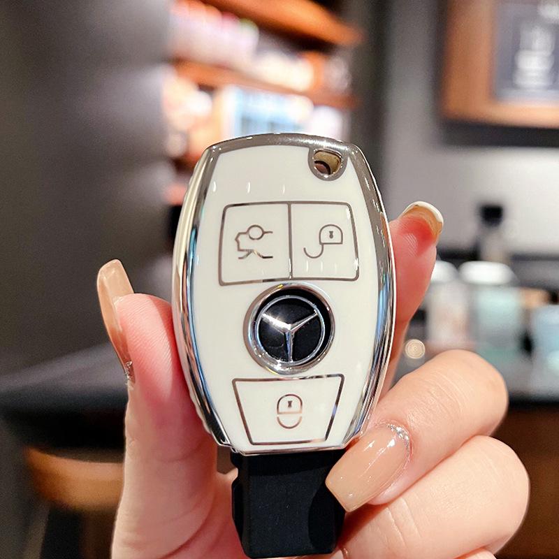 New Mercedes C-Class TPU Key Cover - Cartoon Style for EE200LE300LC260LA200LGLC