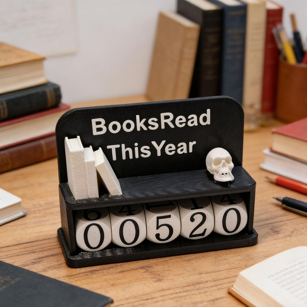 Books Read This Year Counter Personalized Book Counter Tracker Bookshelf Decor Bookish Gifts Accessories for Bookworm