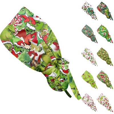 Modische Arbeitsmütze mit Weihnachtsdruck, lässige Damen-Pferdeschwanzmütze, Waschmütze, Baotou-Kappe