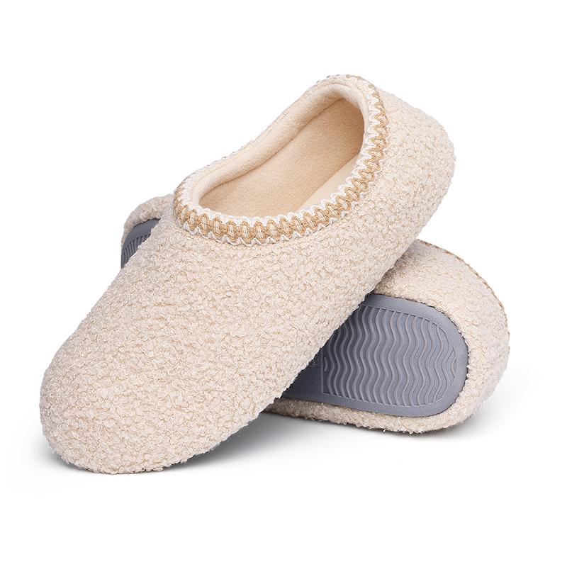

Модные зимние кудрявые лоферы для дома, пушистые женские туфли, модные теплые флисовые домашние тапочки, уличные закрытые женские противоскользящие меховые туфли 36 бежевый