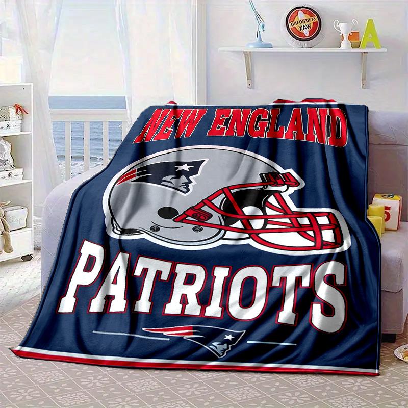New England Patriots Gear Portable Blanket/Soft Blanket Bedding Blanket Suitable for Travel Camping Living Rooms Offices Sofas Fan Gifts