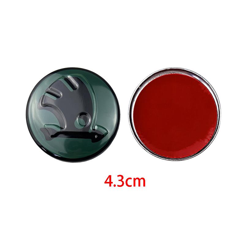 ABCDGF1 43mm Car Interior Steering Wheel Emblem for SKODA Fabia 1 2 Karoq Kodiaq Yeti Rapid Spaceback Octavia A5 RS Superb Stickers