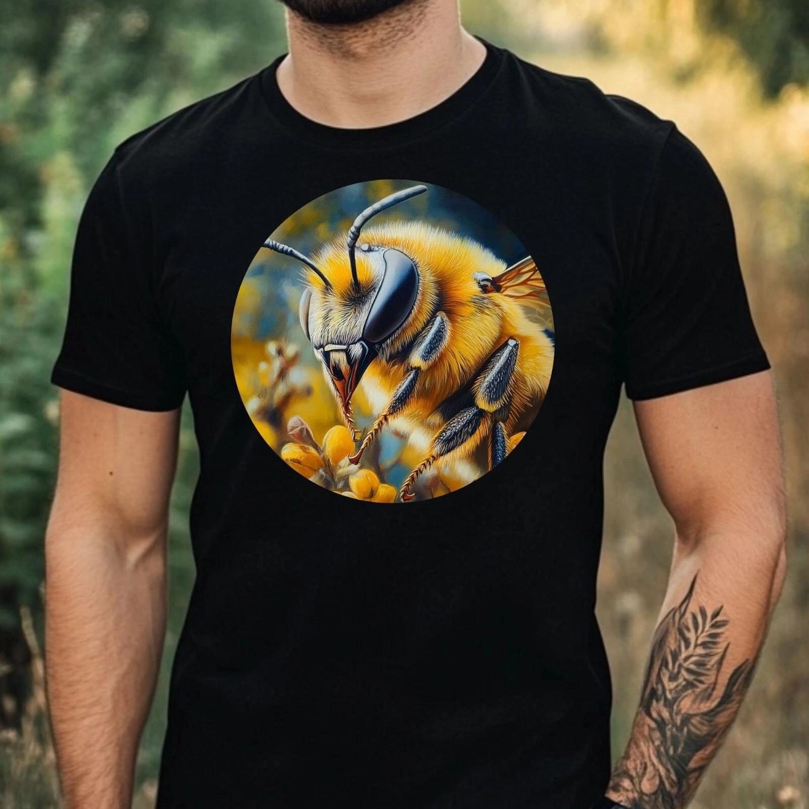 T-Shirt Herren Biene Portrait Motiv Baumwolle Größe XS bis 5XL XXL