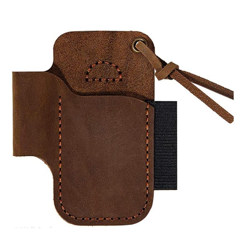 

Handmade Leather Sheath Folding Knife Flashlight Holder EDC Tool