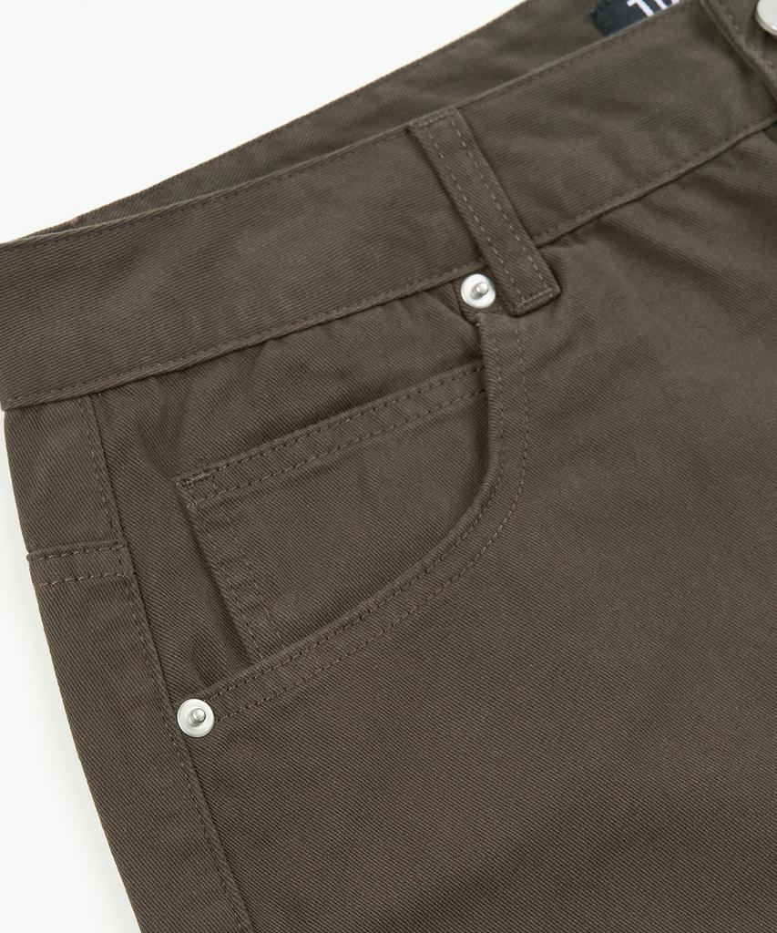 TOFFEE [Summer Special Fabric] Curved Wide Cotton Pants (Charcaol)