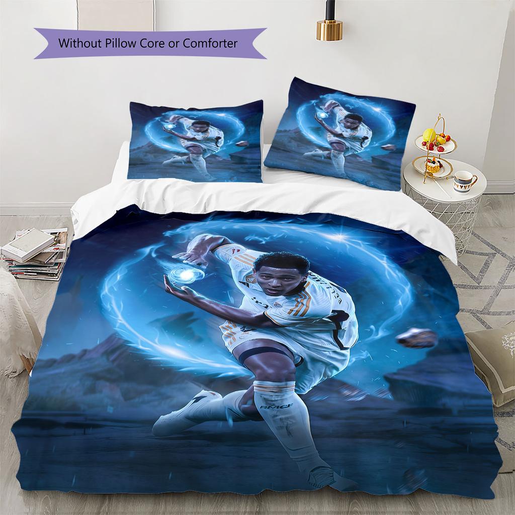 Jude Bellingham Pattern Bedding Home Decoration Birthday Gift (1 * Duvet Cover + 2 * Pillowcase, Without Core),fan Merchandise.