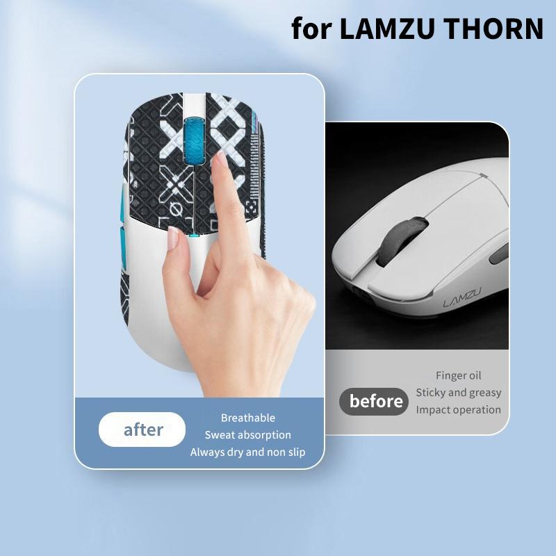 Non Slip Suck Sweat Mouse Grip Tape Skate Sticker For Lamzu Thorn 4K Gaming Mouse Desktop Gamer Accessories Anti-Slip