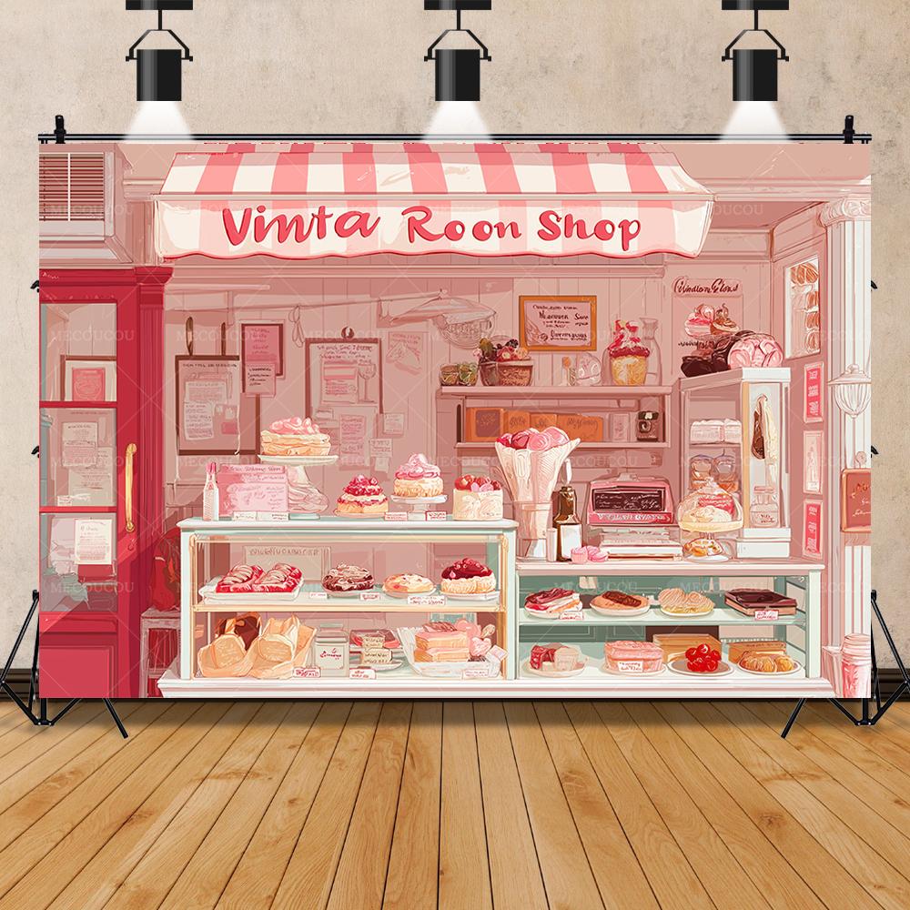 BEPAN Summer ice cream shop theme background children s birthday party decoration layout background ice cream stall decoration props Vinyl--W120xH80cm