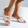 Fashion 2025 Summer New Solid Square Toe Women's Slipper Elegant Modern Dress Sandals Women with