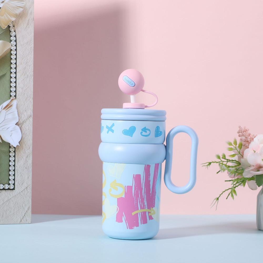 Cute Thermos Bottle 540ML Thermos Cup Portable Thermal Water Bottle  Office