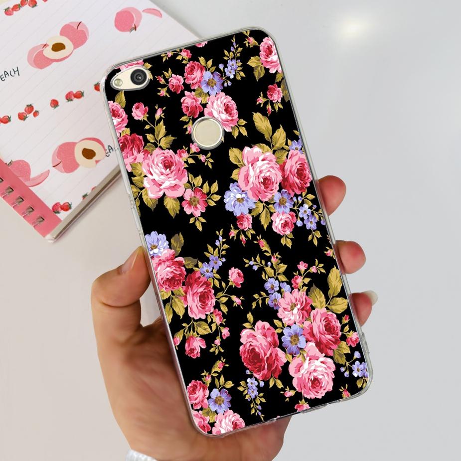 For Huawei P8 Lite 2017 Case Honor 8 Lite Popular Flowers Cartoon Cover Soft Silicone Phone Cases For Huawei P9 Lite 2017 Bumper