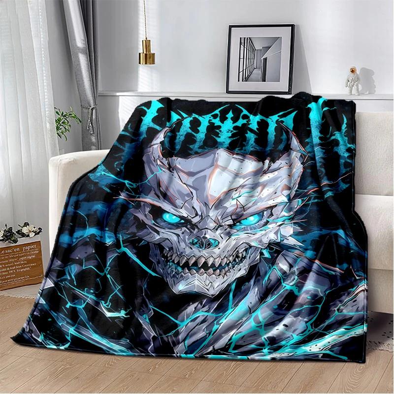 3D Kaiju No.8 Anime Cartoon Soft Flannel Blanket for Bed Bedroom Sofa Picnic,Throw Blanket for Cover Office Gift Kids