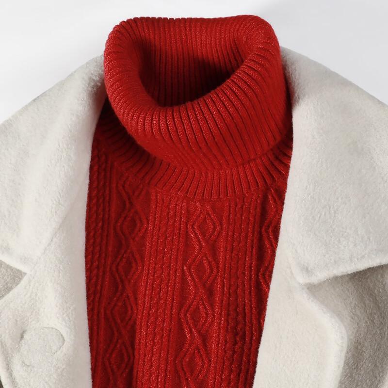 SNOWFLYING Women's Thick Ribbed High-Neck Sweater