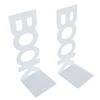 1 Pair Book End Decorative L Shaped Keep Upright Slip Resistant Book Stopper for School