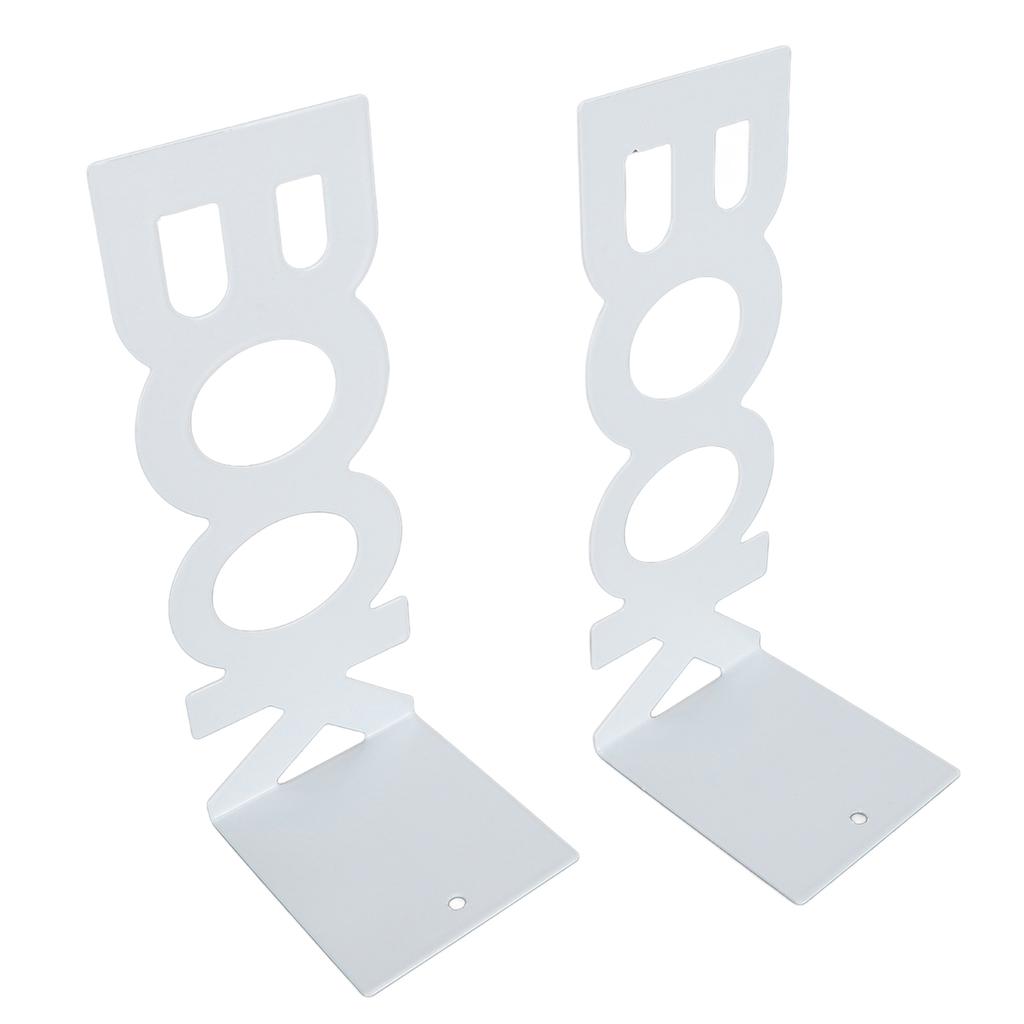 1 Pair Book End Decorative L Shaped Keep Upright Slip Resistant Book Stopper for School