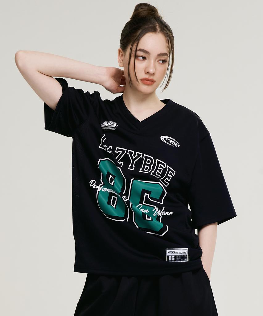 Leijibi Mixed Mesh Jersey Oversized Short Sleeve W (4 Colors)