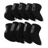 10 PCS Golf Iron Head Covers Golf Club Head Protective Cover Golf Putter Cover Set Black